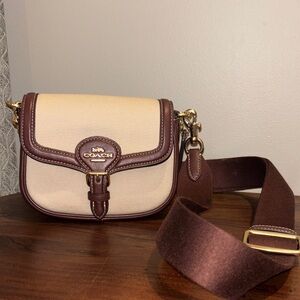 Coach Tan and Brown Crossbody Bag